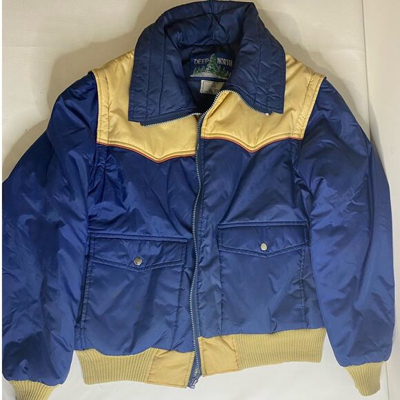Vintage DEEP NORTH Jacket for kids Size M Blue/Beige - Picture 1 of 4